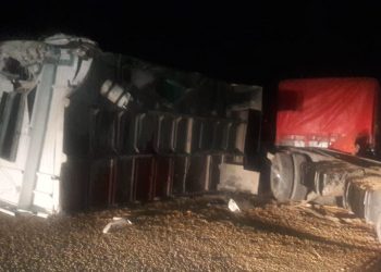 choque entre dos camiones en ruta 252