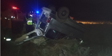 VOLCÓ EN LA RUTA Y DIO POSITIVO DE ALCOHOLEMIA