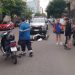 UN MOTOCICLISTA BORRACHO CHOCÓ A OTRA MOTO EN PLENO CENTRO