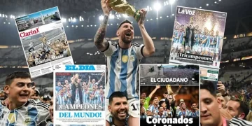 RENDIDOS ANTE MESSI Y LA COPA DEL MUNDO: LAS TAPAS DE LOS DIARIOS DEL PAÍS REFLEJANDO EL TITULO