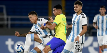 LA SELECCIÓN ARGENTINA SUFRIÓ UNA DURA CAÍDA POR 3-1 ANTE BRASIL Y SE COMPLICÓ EN EL SUDAMERICANO SUB 20