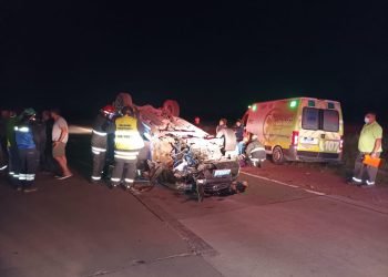 UNA CAMIONETA VOLCÓ EN LA RUTA 3 NORTE