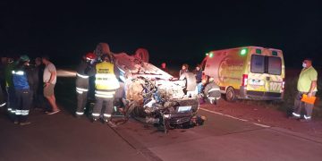 UNA CAMIONETA VOLCÓ EN LA RUTA 3 NORTE