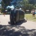 PATAGONIA: VOLCÓ UNA CAMIONETA TRAS CHOCAR CON UN COLECTIVO
