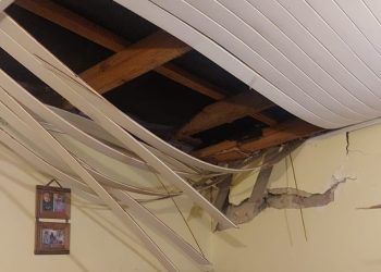 SE LES CAYÓ UN ÁRBOL EN LA CASA Y LES ROMPIÓ EL TECHO