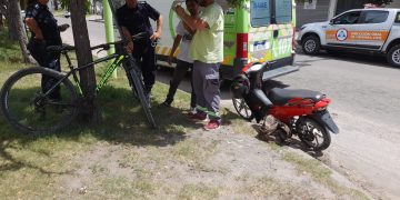 CICLISTA HERIDA TRAS CHOCAR CON UNA MOTO