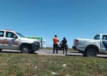 RUTA 3: SE CAYÓ DE LA MOTO Y SUFRIÓ HERIDAS
