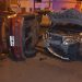 UN AUTO TERMINÓ VOLCANDO AL IMPACTAR CON OTRO VEHÍCULO