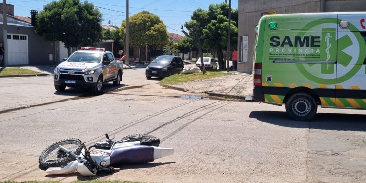 MOTOCICLISTA CON POLITRAUMATISMOS LUEGO DE UN ACCIDENTE