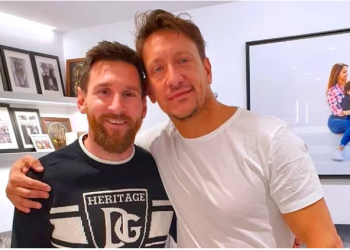 NICO VÁZQUEZ TUVO QUE CALMAR A UNA MULTITUD QUE ESPERABA A LIONEL MESSI EN TOOTSIE