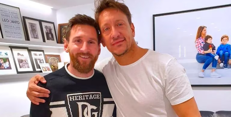 NICO VÁZQUEZ TUVO QUE CALMAR A UNA MULTITUD QUE ESPERABA A LIONEL MESSI EN TOOTSIE
