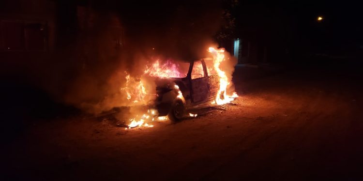 PÉRDIDAS TOTALES EN EL INCENDIO DE UN AUTO