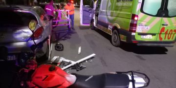 MOTOCICLISTA ALCOHOLIZADO PROTAGONIZÓ UN ACCIDENTE