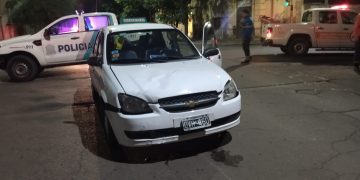 ACCIDENTE  ENTRE MOTO Y TAXI