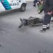 UN MOTOCICLISTA HERIDO AL IMPACTAR CONTRA UN UTILITARIO