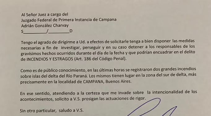 APAGÓN MASIVO: MASSA AFIRMÓ QUE LOS INCENDIOS FUERON INTENCIONALES Y LE PIDIÓ A LA JUSTICIA QUE INVESTIGUE LAS CAUSAS