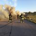 UN VEHÍCULO SE PRENDIÓ FUEGO EN LA RUTA 3