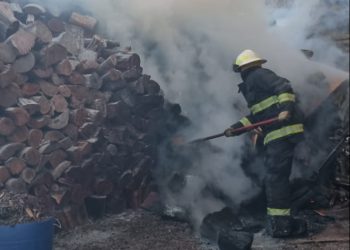 INCENDIO EN UN PREDIO DE LEÑERA