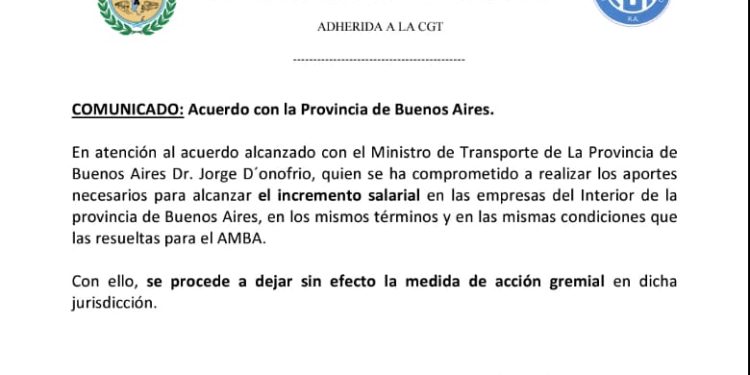 SE LEVANTÓ EL PARO DE LA UTA