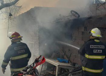SE INCENDIÓ UN DOMICILIO EN CALLE PIROVANO 3443