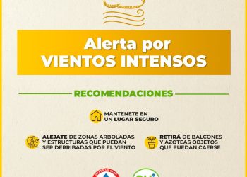 ALERTA POR VIENTOS FUERTES