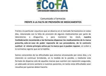 PERLOTTI: «ESTAMOS PREOCUPADOS PORQUE YA HAY DISTRIBUIDORAS QUE NO ENTREGAN MEDICAMENTOS»