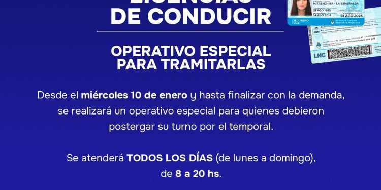 OPERATIVO ESPECIAL PARA LICENCIAS DE CONDUCIR
