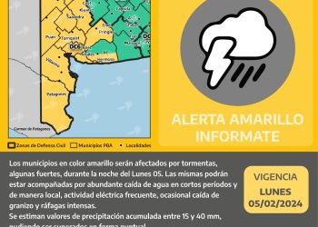 ALERTA AMARILLA POR TORMENTAS EN BAHÍA