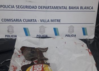UNA MUJER AGREDIÓ A SU PAREJA CON UNA BOTELLA DE CERVEZA