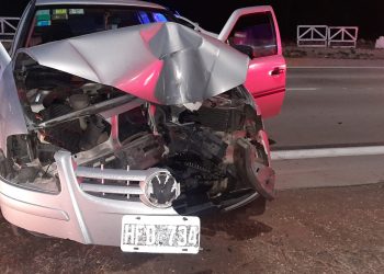 CONDUCÍA BORRACHO Y SE ESTRELLÓ CONTRA UNA COLUMNA DE ALUMBRADO