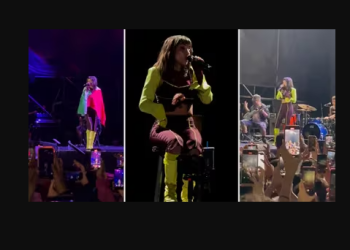 MARÍA BECERRA TUVO QUE SUSPENDER UN SHOW EN ITALIA POR LLUVIA TORRENCIAL Y DECIDIÓ CANTARLE A LOS FANS EN FORMATO ACÚSTICO