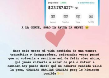 ANTONELLA: «GRACIAS A LA GENTE EN UNA SEMANA LOGRAMOS EL OBJETIVO»