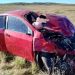 VUELCO EN LA RUTA PROVINCIAL 76: EL AUTO HABÍA SIDO ROBADO EN LA MATANZA
