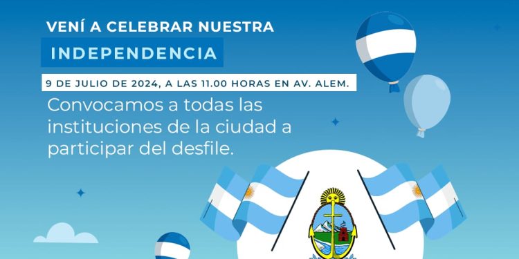 ABRIÓ LA CONVOCATORIA A INSTITUCIONES PARA PARTICIPAR DEL DESFILE DEL 9 DE JULIO