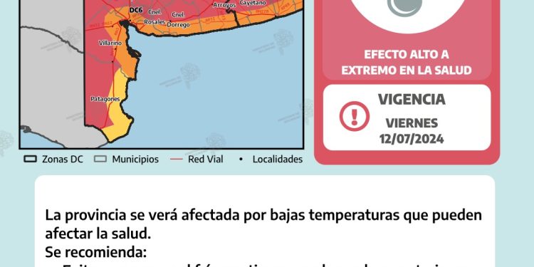 CONTINÚA VIGENTE EL ALERTA POR BAJAS TEMPERATURAS