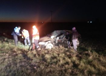 UN VEHÍCULO VOLCÓ ESTA MAÑANA EN LA RUTA 51