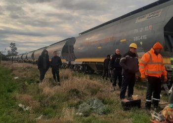 UNA MUJER SUFRIO UNA LESION POR UN CHOQUE ENTRE UN AUTO Y UN TREN