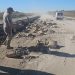 VARIAS BOLSAS DE CEMENTO QUEDARON SOBRE LA RUTA LUEGO DE UN VUELCO