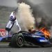 ACCIDENTE EN LA F1, CHOCÓ BAJO LA LLUVIA Y SE INCENDIO EL AUTO
