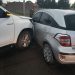 LUEGO DE UN TRIPLE CHOQUE UNA MUJER EMBARAZADA FUE HOSPITALIZADA