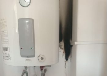 UN DESPERFECTO EN UN TERMO TANQUE ELÉCTRICO PROVOCÓ UN INCENDIO