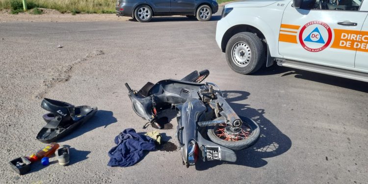 TRIPLE CHOQUE EN EL MACROCENTRO Y DOS MOTOCICLISTAS FUERON HOSPITALIZADOS