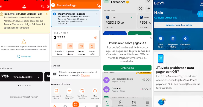 TREGUA POR LOS PAGOS QR: MERCADO PAGO LEVANTÓ EL BLOQUEO A MODO, LA BILLETERA DE LOS BANCOS