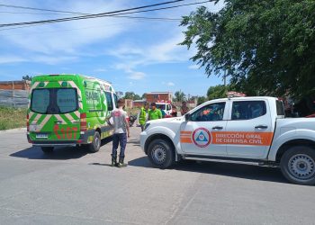 TRES MUJERES FUERON HOSPITALIZADAS LUEGO DE UN FUERTE CHOQUE ENTRE DOS MOTOS