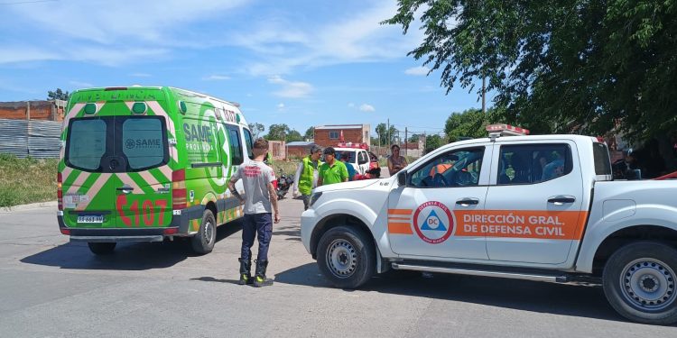 TRES MUJERES FUERON HOSPITALIZADAS LUEGO DE UN FUERTE CHOQUE ENTRE DOS MOTOS