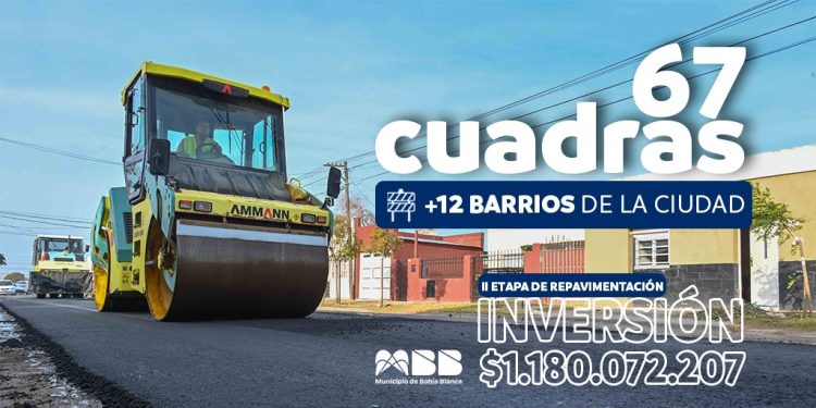 EL MUNICIPIO DE BAHIA BLANCA AVANZA CON LA SEGUNDA ETAPA DEL PLAN DE REPAVIMENTACIÓN