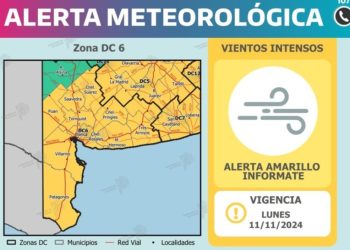 NUEVA ALERTA METEOROLÓGICA POR TORMENTA Y VIENTO EN BAHÍA Y LA REGIÓN