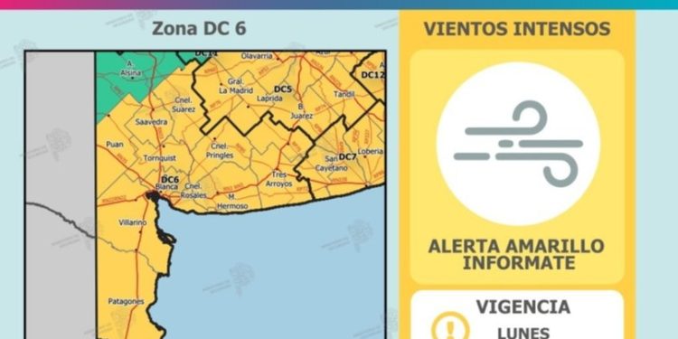 NUEVA ALERTA METEOROLÓGICA POR TORMENTA Y VIENTO EN BAHÍA Y LA REGIÓN