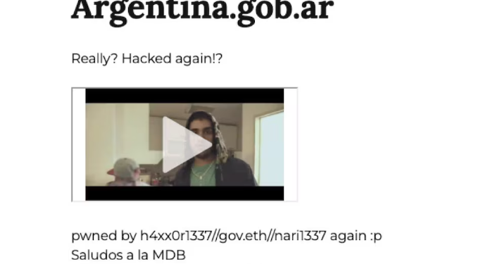EL GOBIERNO CONFIRMÓ EL HACKEO DE SU SITIO OFICIAL Y CUESTIONARON LA FALTA DE INVERSIÓN EN CIBERSEGURIDAD