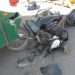 UN MOTOCICLISTA FUE TRASLADADO EN AMBULANCIA LUEGO DE CHOCAR CON UN COLECTIVO